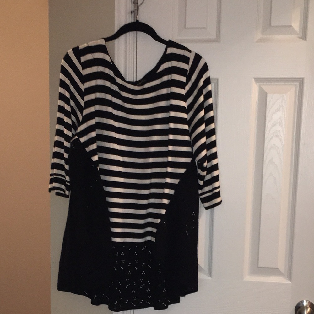 Black and White striped top