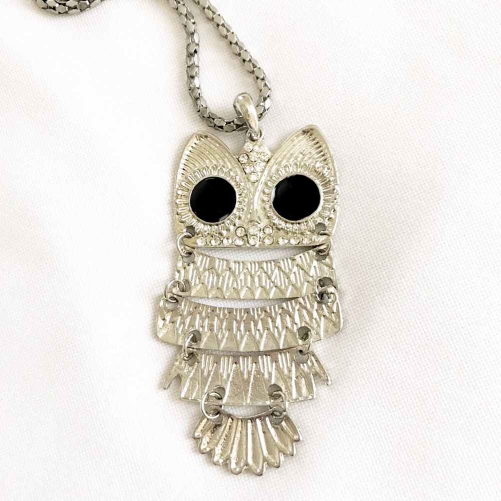 Silver Owl Necklace