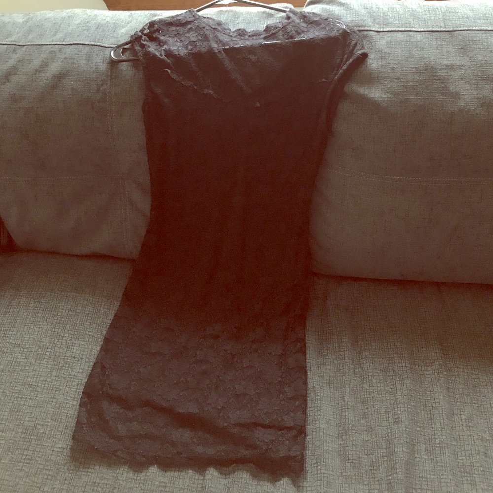 Sexy black lace dress