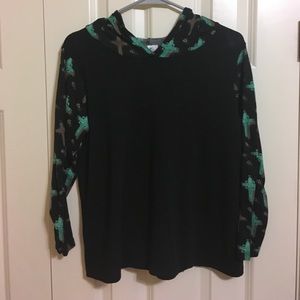 Black and green cross hoodie