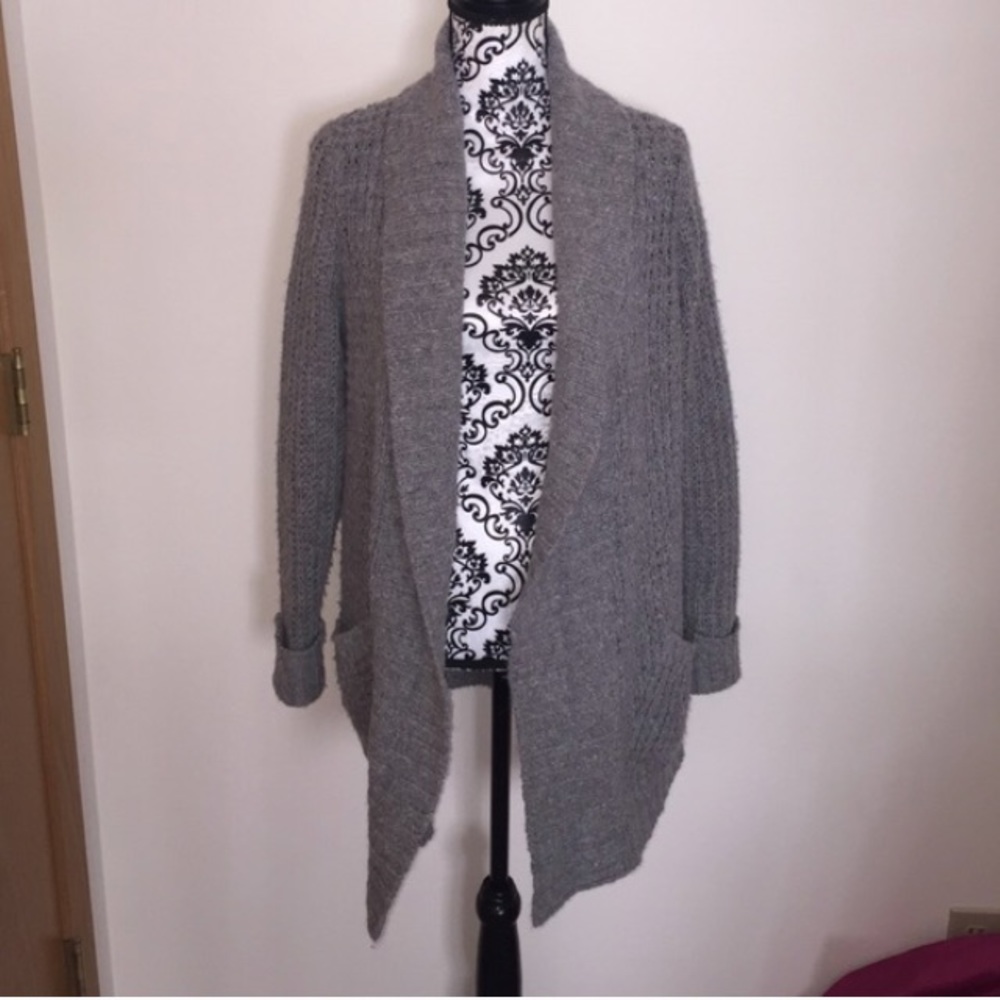 Topshop Gray Cardigan Sweater EUC