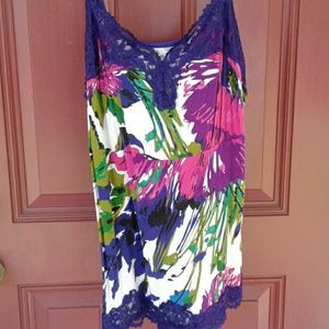 Purple floral cami
