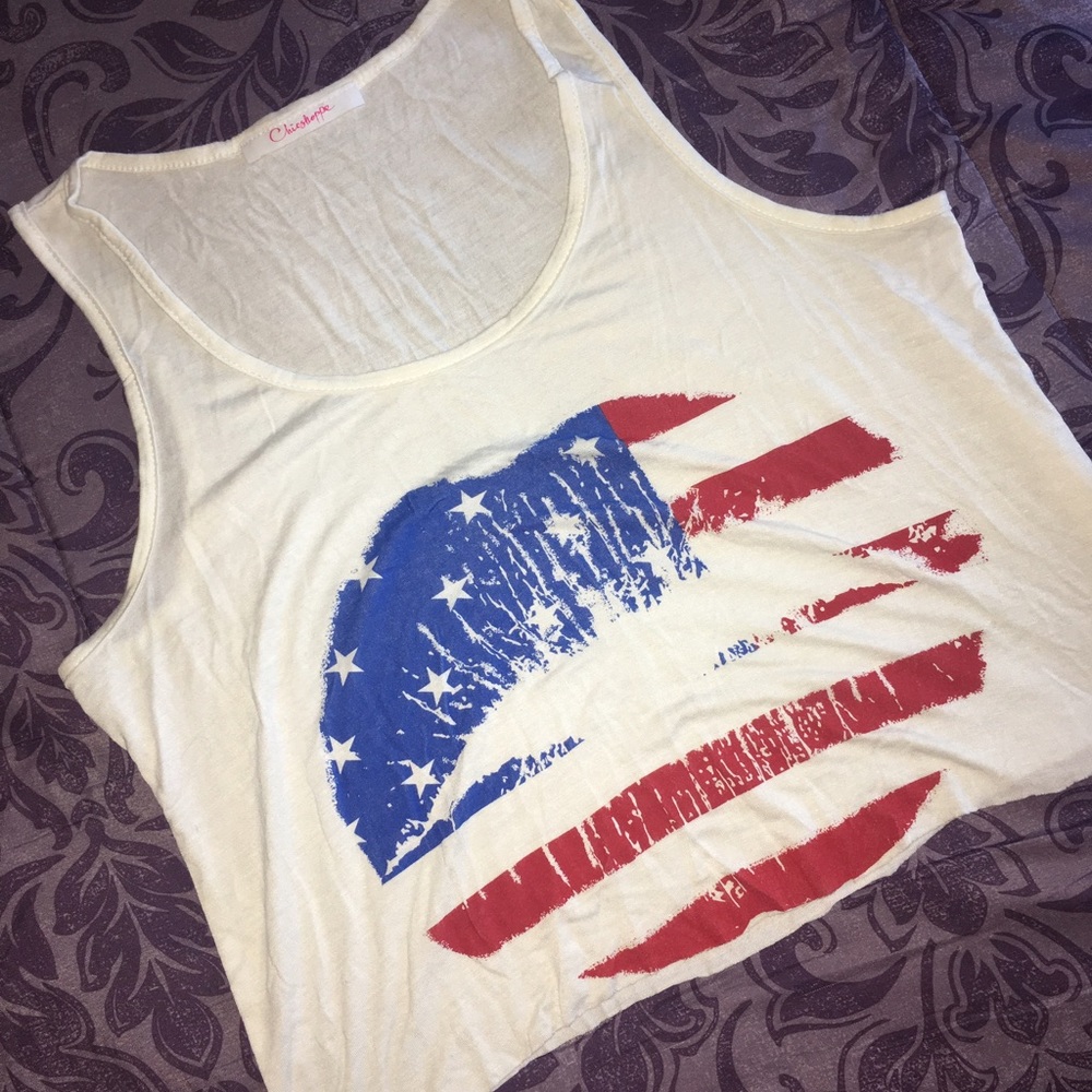 Crop Fourth of July top 🔥💥⚡️