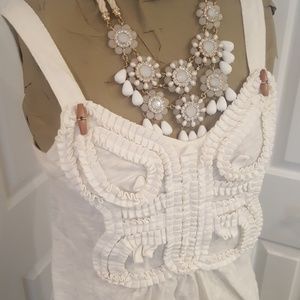 SOLD. Anthropologie off white cotton  tank