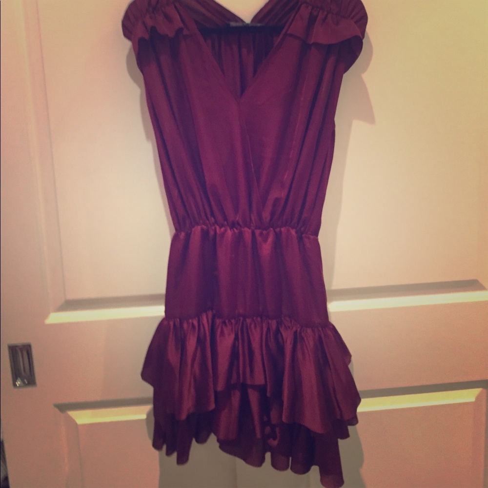 Silk Maroon Dress