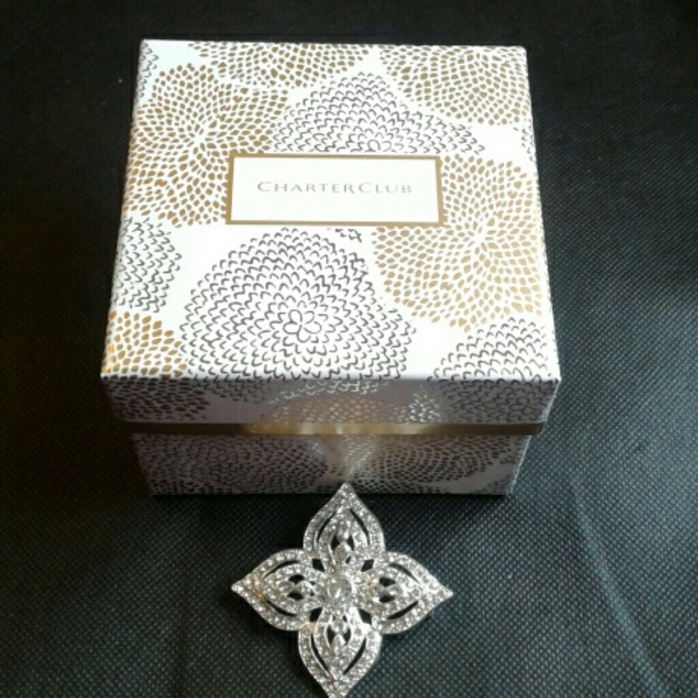 Charter Club sparkling brooch