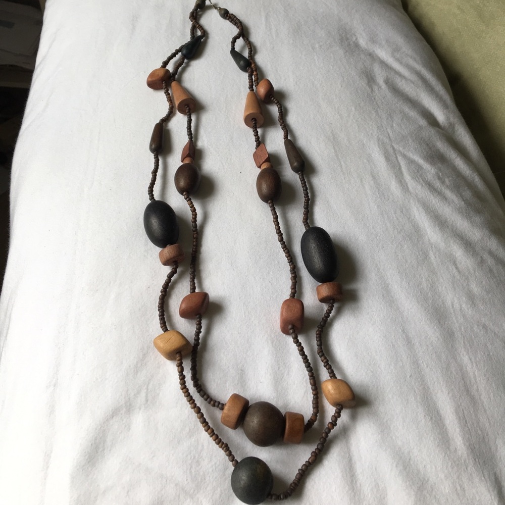 Wood & Bead Necklace
