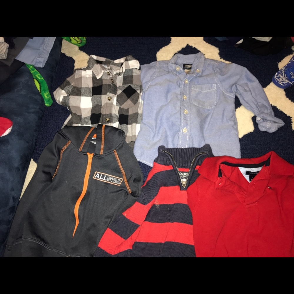 Boys button up, zip up, sweater & collared 3t