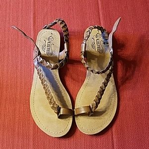 Brown leather sandals