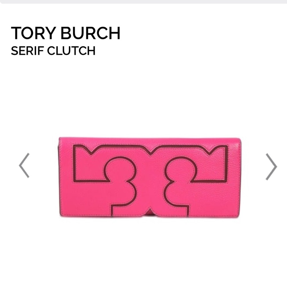 Hot pink Tori Butch clutch