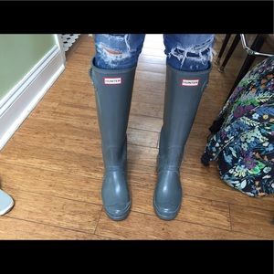 Matte Grey Hunter Boots