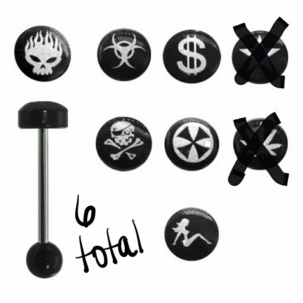 Nipple Barbell Piercing Jewelry 6 Pc Set