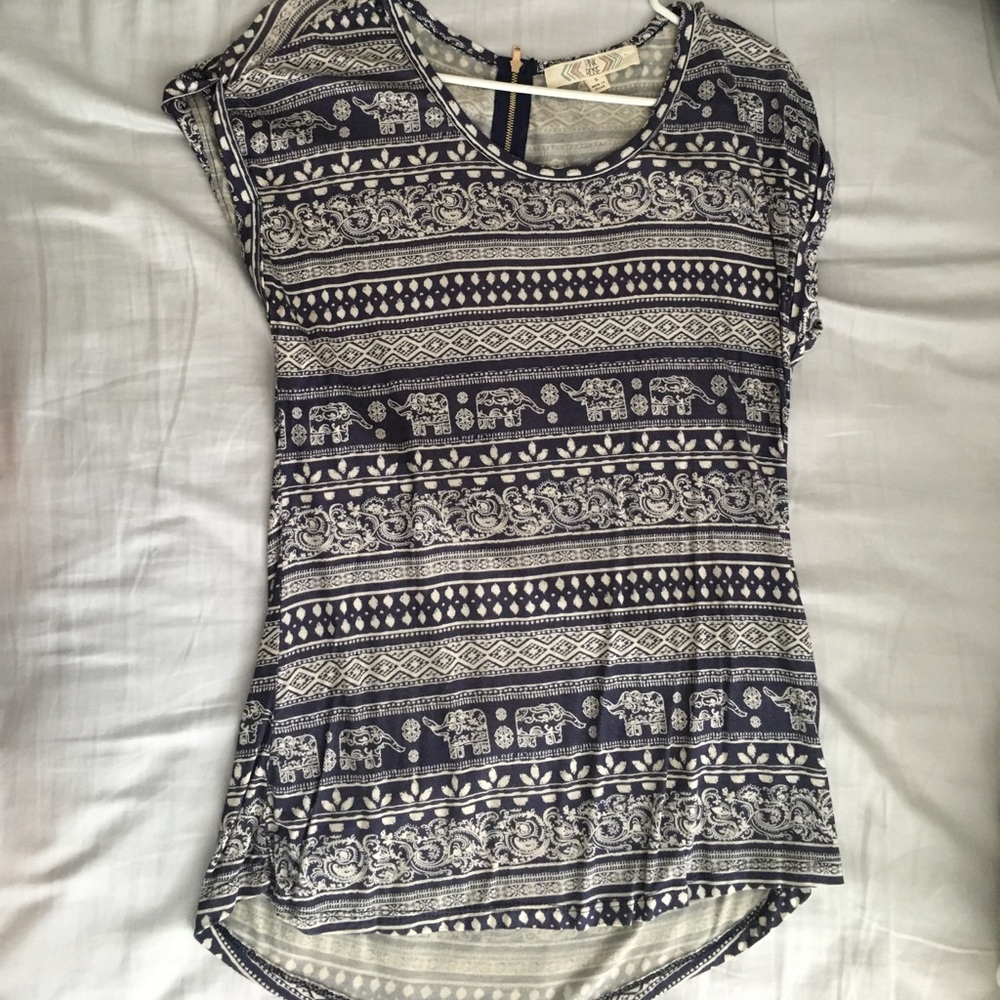 High-low elephant shirt