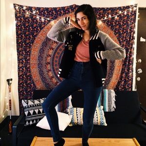 Sweater bomber jacket