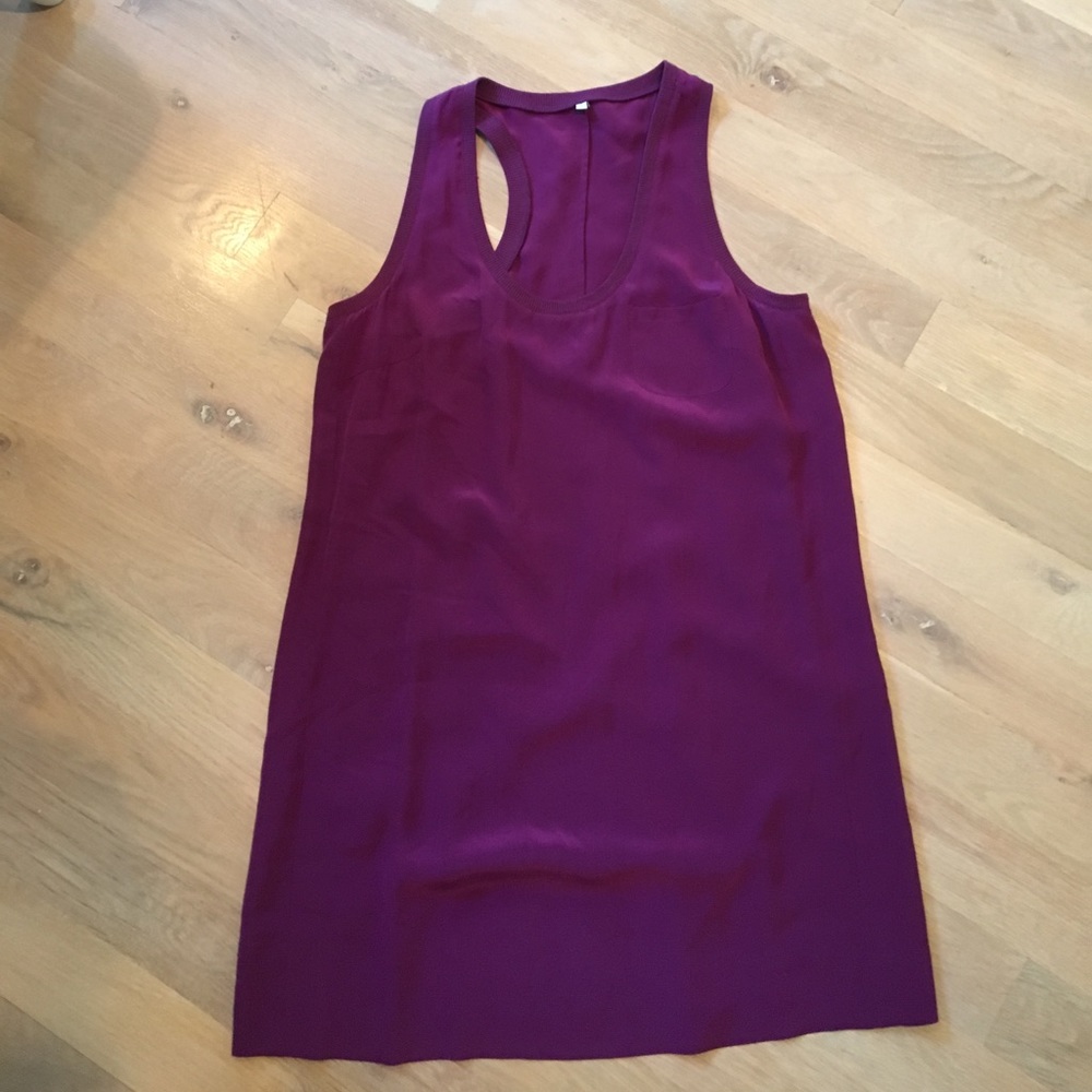 Joie purple silk tank dress
