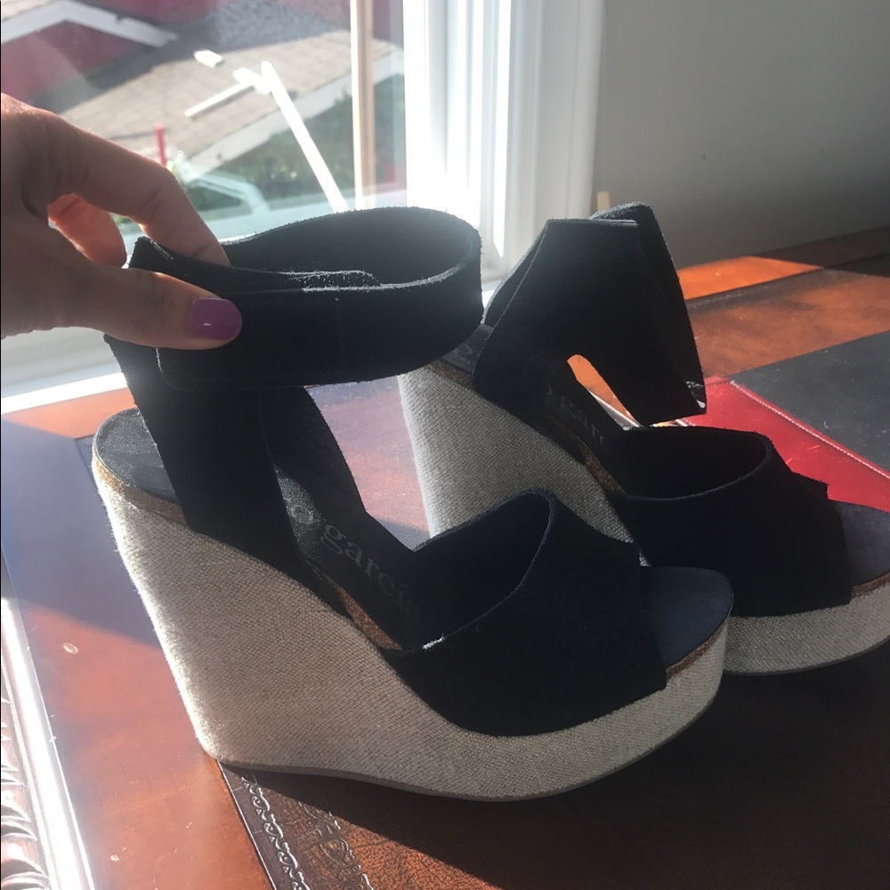 Pedro Garcia black wedge 39, 8.5