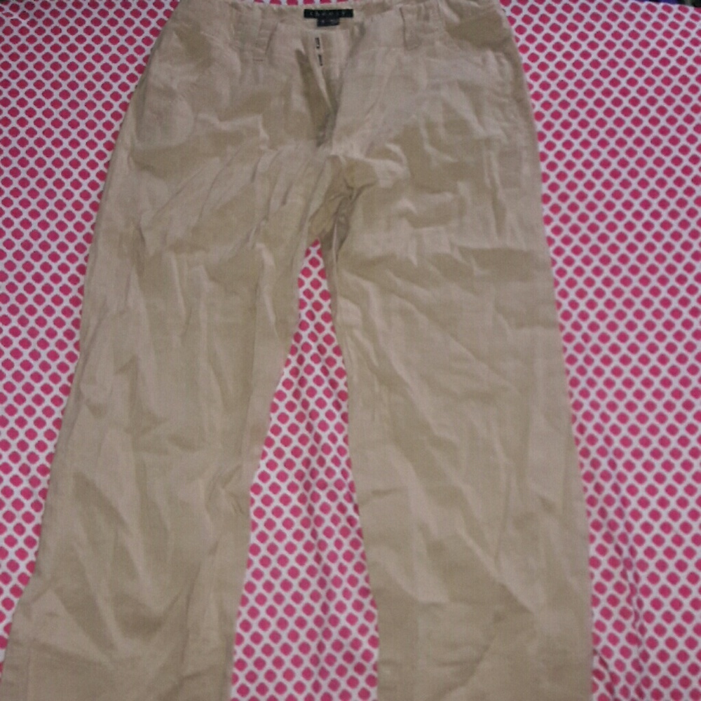 yellow cropped summer pants