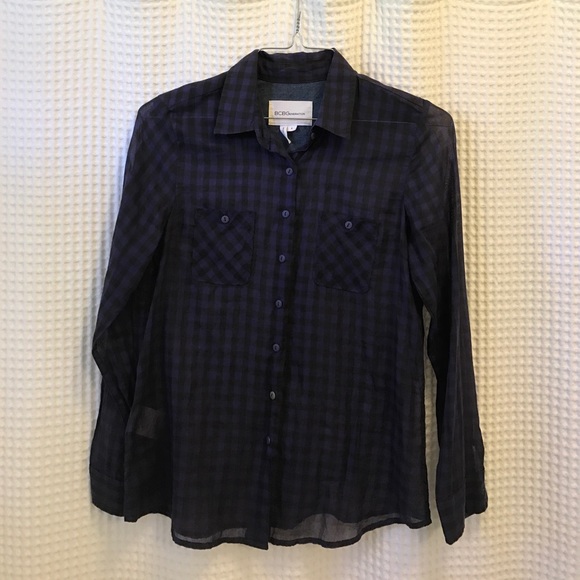 BCBGeneration Tops - Gingham Button Down