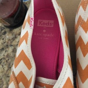 Orange chevron Kate Spade Keds