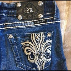 Miss Me Bling Pocket Boot Cut Jeans 27