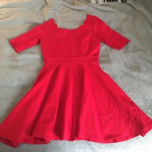 Lulus Exclusive Tip the Scallops Red Dress