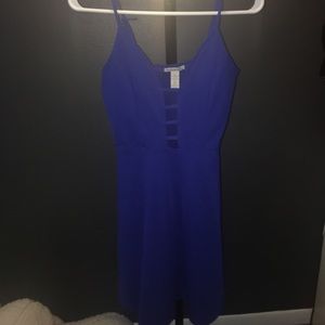 Navy blue spaghetti strap dress