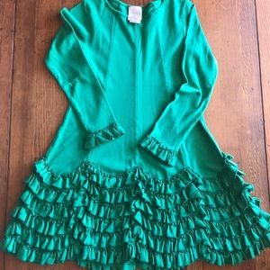 Lemon Loves Limes green ruffle dress