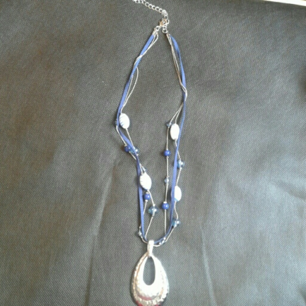 Beautiful blue and silver necklace