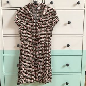 H&M rabbit print button up t-shirt dress 🐰
