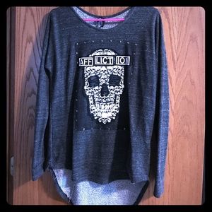 Affliction high low sweater