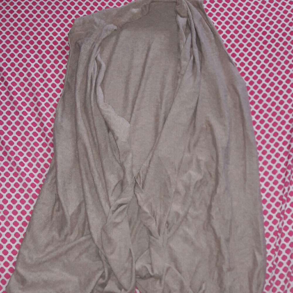 flowy, sleeveless cardigan