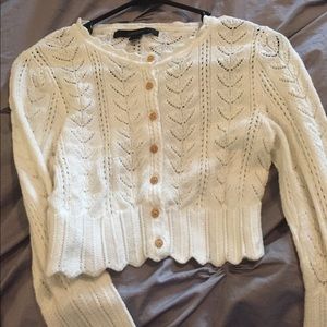 White crochet express crop top