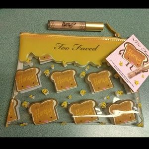 Honey infused lip gloss and PB & Honey makeup bag