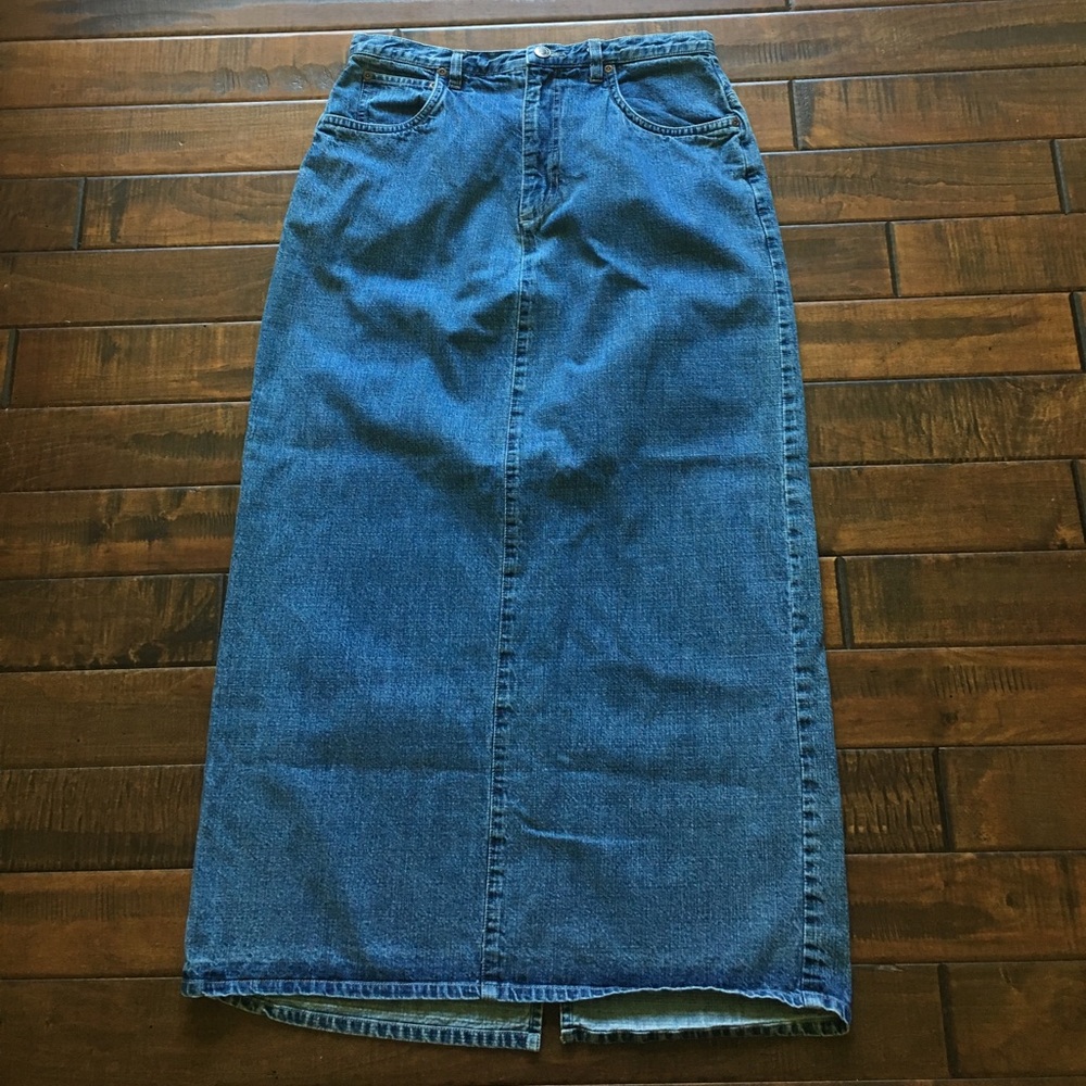 Like new St. John's Bay long jean skirt