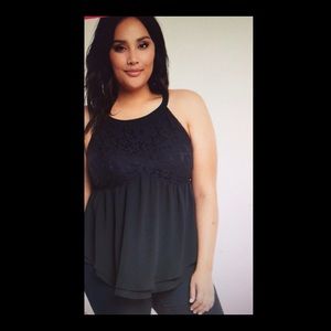 Torrid mock neck lace top