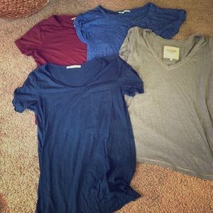 Four Pack Women's Cotton Slouchy T's - Sz M
