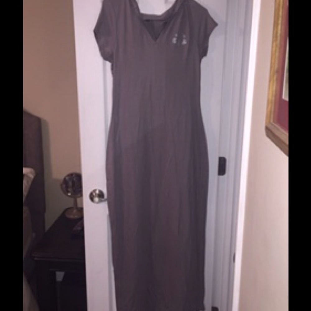 Sz L maxi dress with hood never worn!