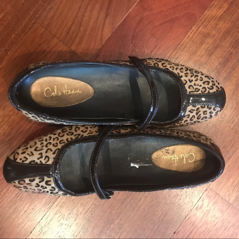 Cole Haan slip on sneakers. 6.5 leopard print