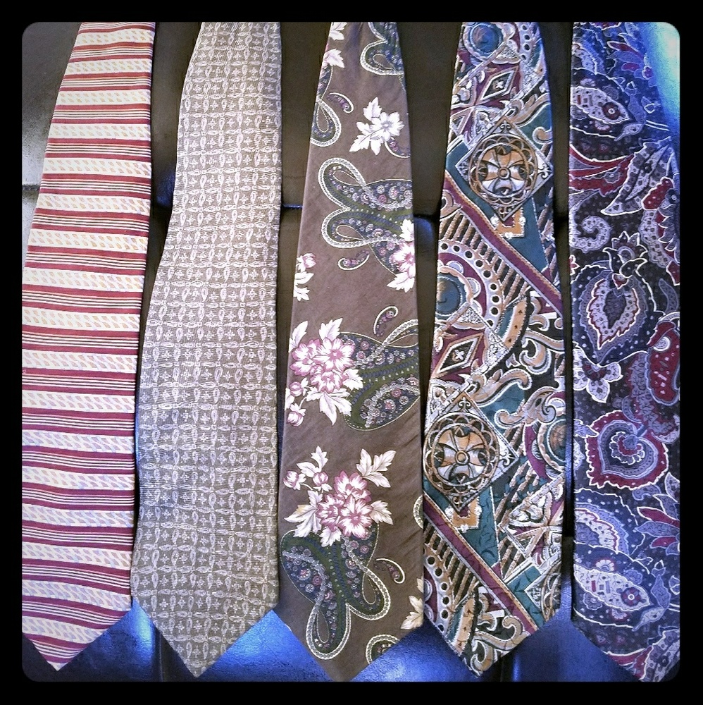 5 assorted neck ties