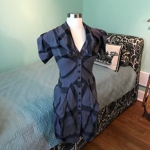 All Saints Plaid Short Sleeve Dress. Size 0-2.