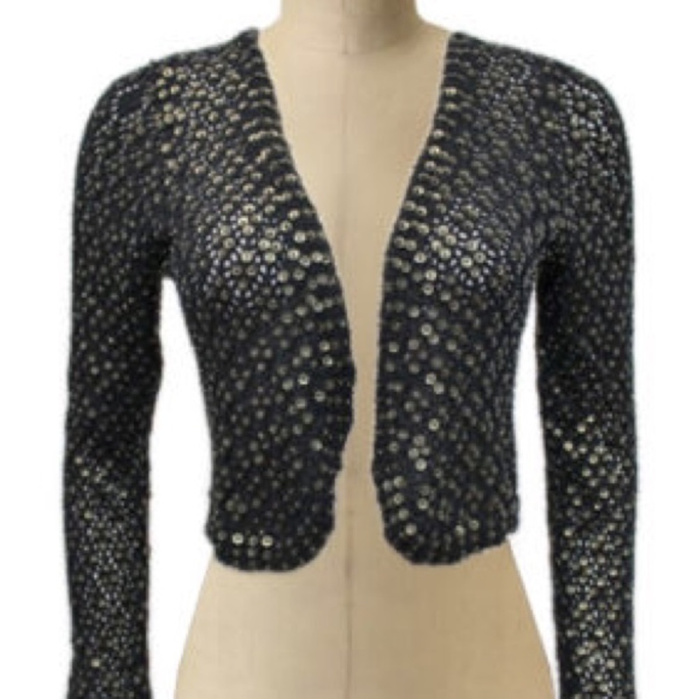Sequined bolero cardigan