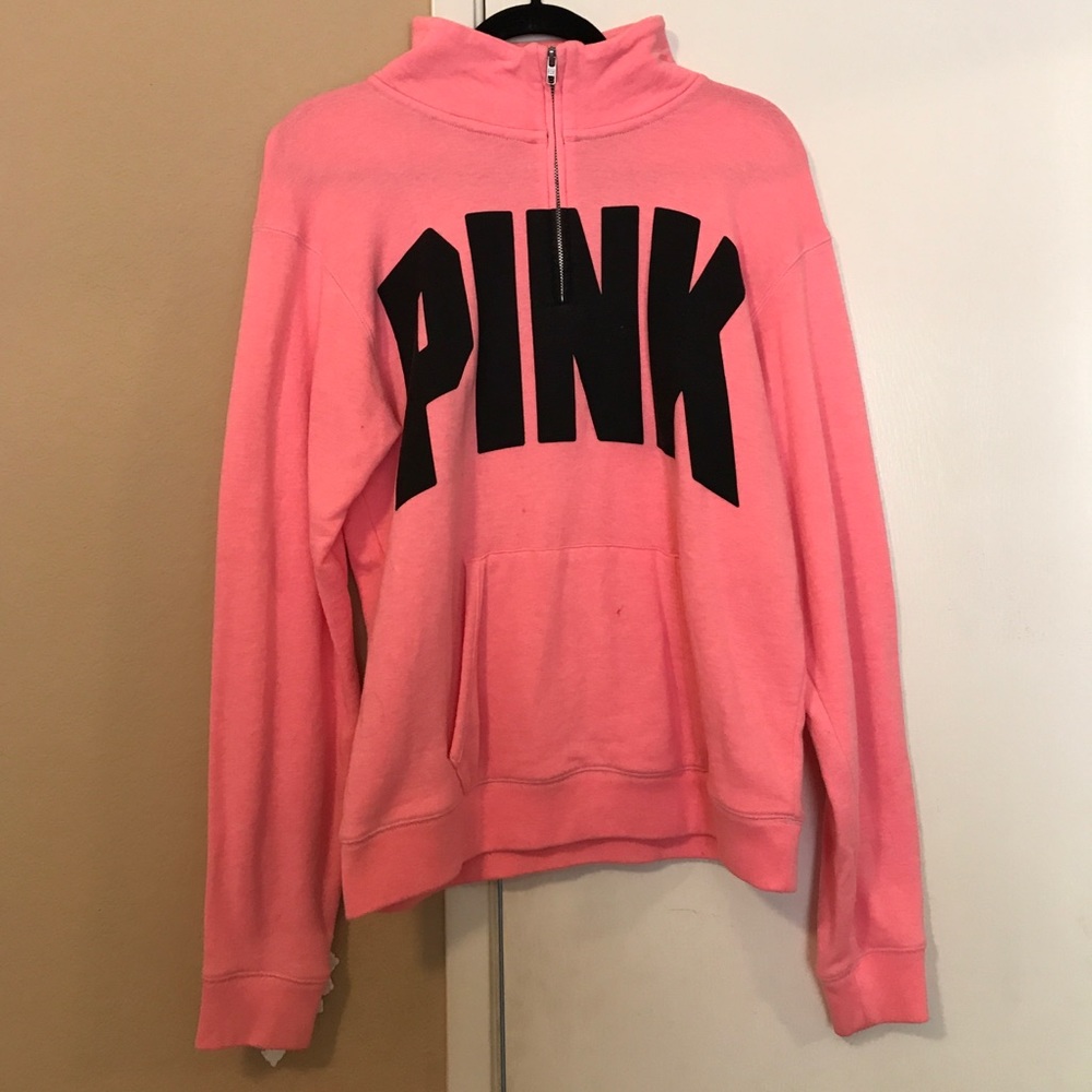 Victoria Secret Pink 3/4 Zip Sweatshirt