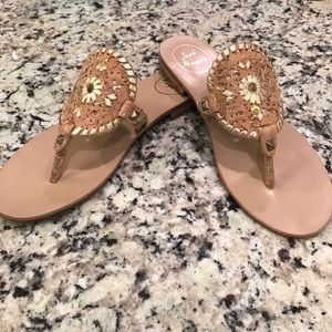 Jack Rogers Georgica Raffia in Gold/Natural