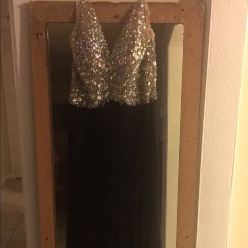 Black and silver Prom Dress