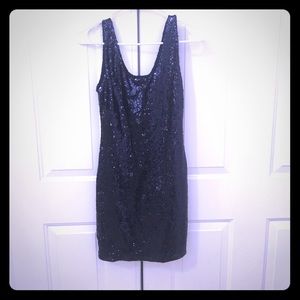 Navy Blue Sequin Dress
