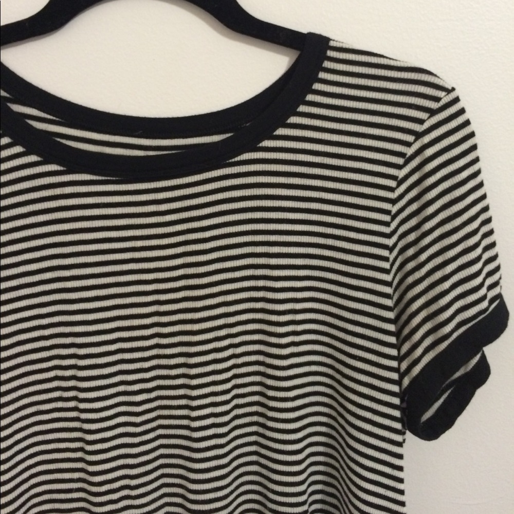 Soft and Sexy Black and White Striped Tee