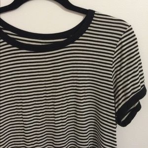 Soft and Sexy Black and White Striped Tee