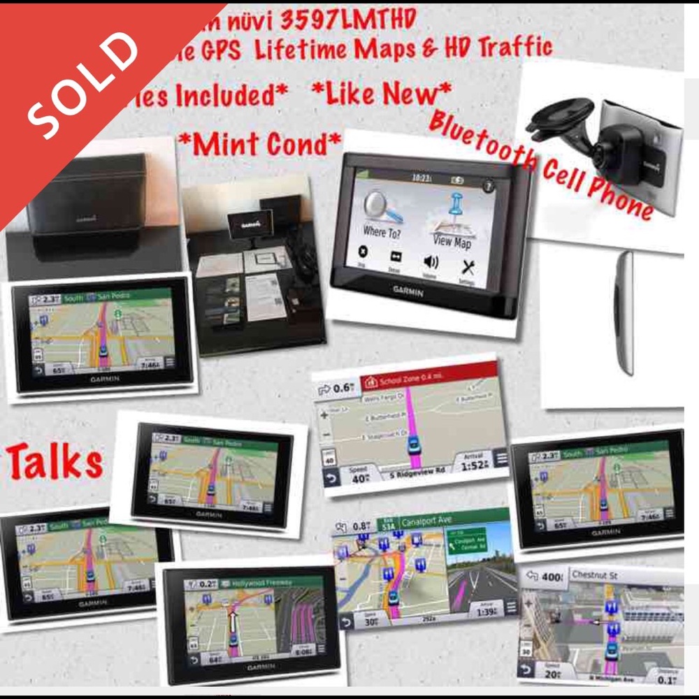 Mint*GARMIN NUVI-FREE LIFETIME MAPS*TALKS,MUST REA