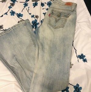 Levis Destroyed Wash Jeans 524 Too super low