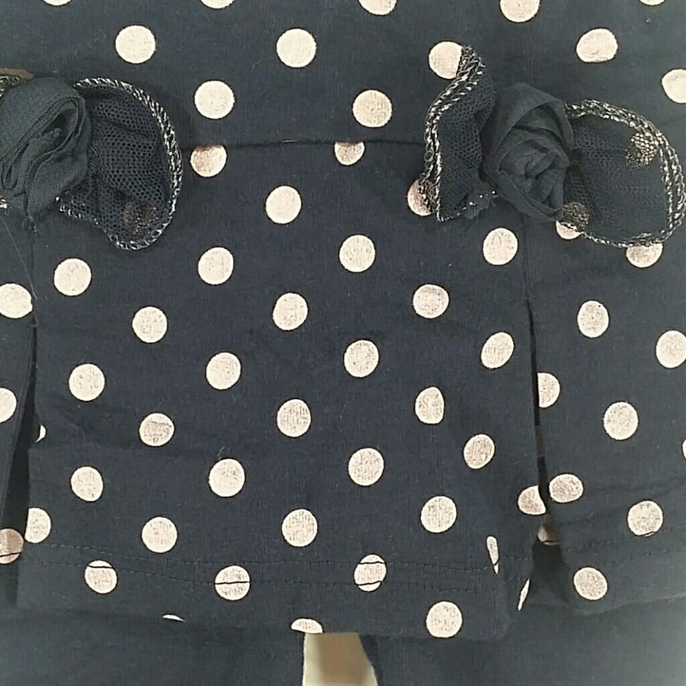 SALE***Navy blue pink polka dots skort.  Kids   :) - Picture 3 of 5